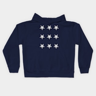 Snowflake pattern no background Kids Hoodie